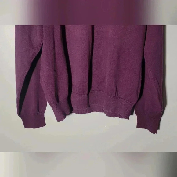 VTG Tommy Hilfiger Burgundy knit Sweater embroidered logo, men's size XL - Picture 6 of 12